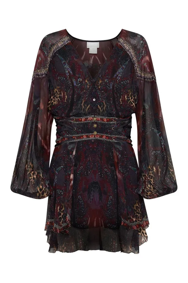 Camilla Mini Dresses Women Button Through Dress With Band The Smoking Lounge