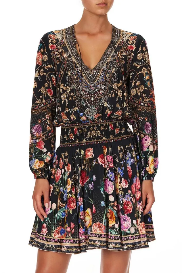Camilla Mini Dresses Women Shirred Relaxed Short Dress Blushing Manor