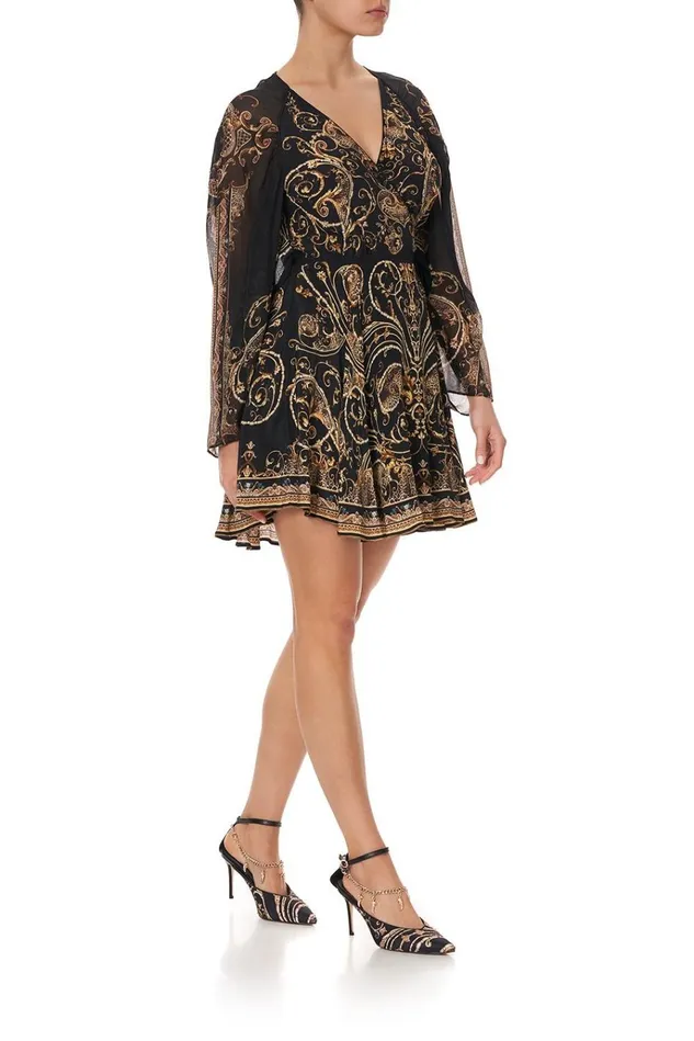 Camilla Mini Dresses Women Short Dress With Draped Sleeve Studio 54