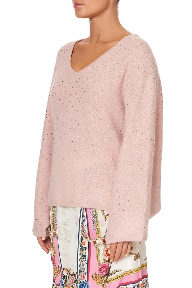 Camilla Modest Clothing Women Knit V Neck Jumper W Dolman Sleeve Party In The Palace