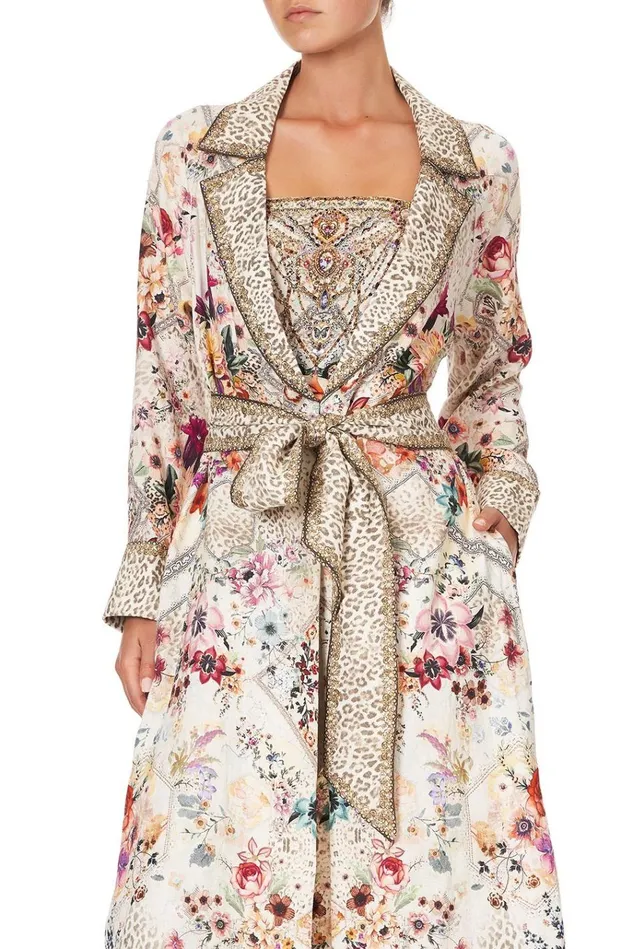 Camilla Modest Clothing Women Soft Trench With French Cuff Sew In Love