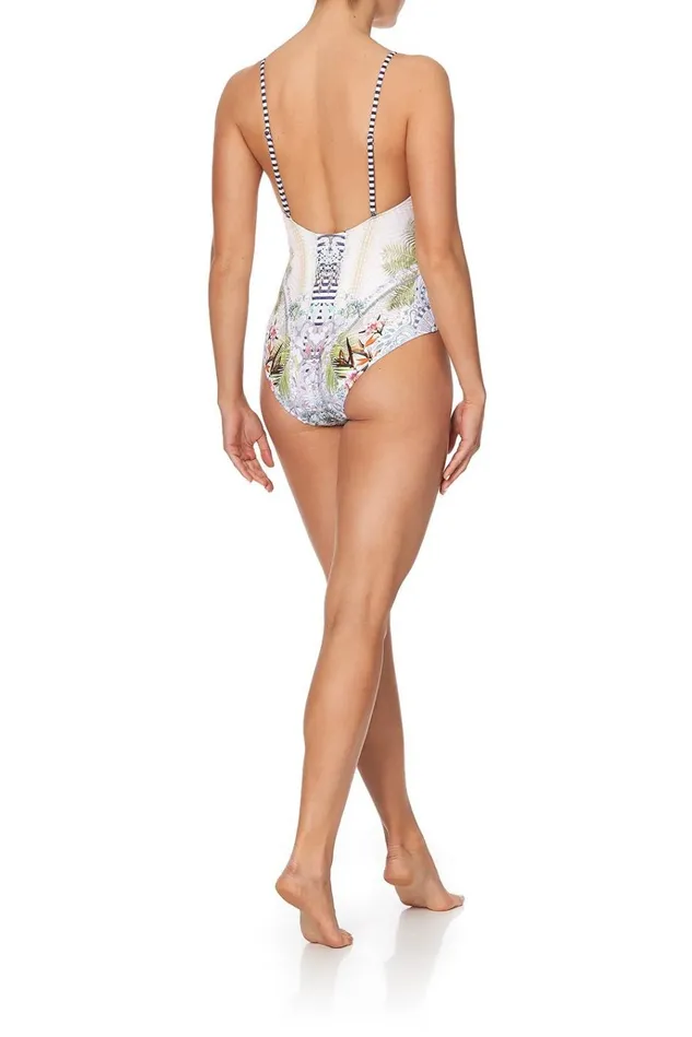 Camilla One Pieces Women Lace Front V Neck One Piece Beach Shack