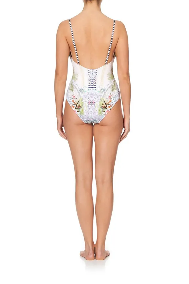 Camilla One Pieces Women Lace Front V Neck One Piece Beach Shack