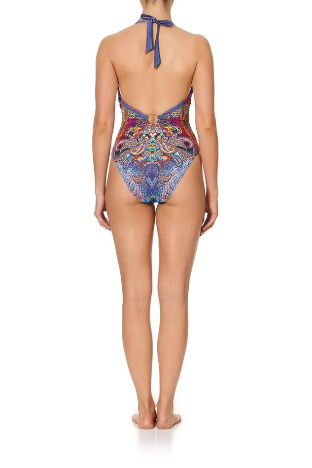 Camilla One Pieces Women Ring Detail Plunge V One Piece Psychedelica