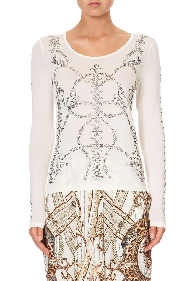 Camilla Tees Women Long Sleeve Fitted Top Lady Lodge