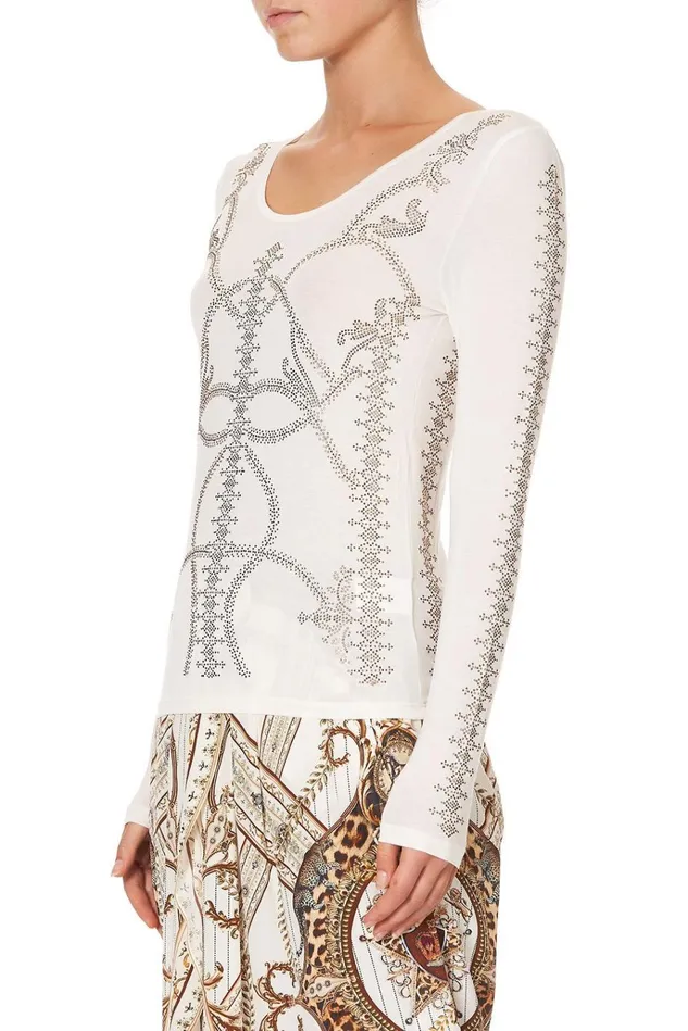 Camilla Tees Women Long Sleeve Fitted Top Lady Lodge