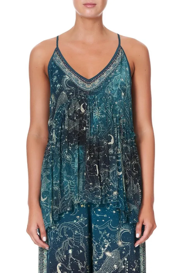 Camilla Tops Women Back Overlay Top Into The Mystique