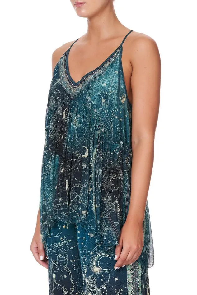 Camilla Tops Women Back Overlay Top Into The Mystique