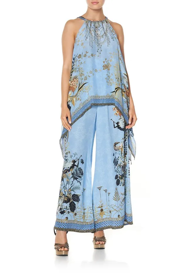Camilla Tops Women Drawstring Neck Tank Fairy Fountain