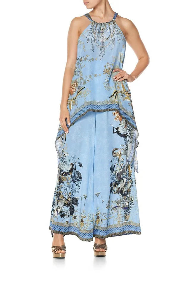 Camilla Tops Women Drawstring Neck Tank Fairy Fountain