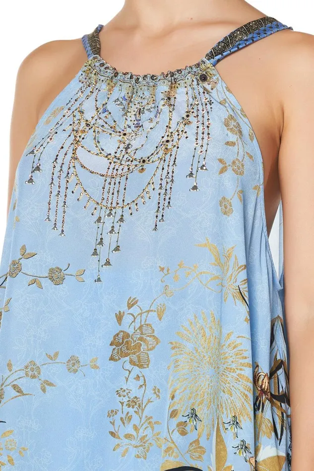 Camilla Tops Women Drawstring Neck Tank Fairy Fountain
