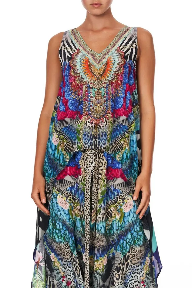 Camilla Tops Women High Low Cross Overlay Top Cafe Nairobi