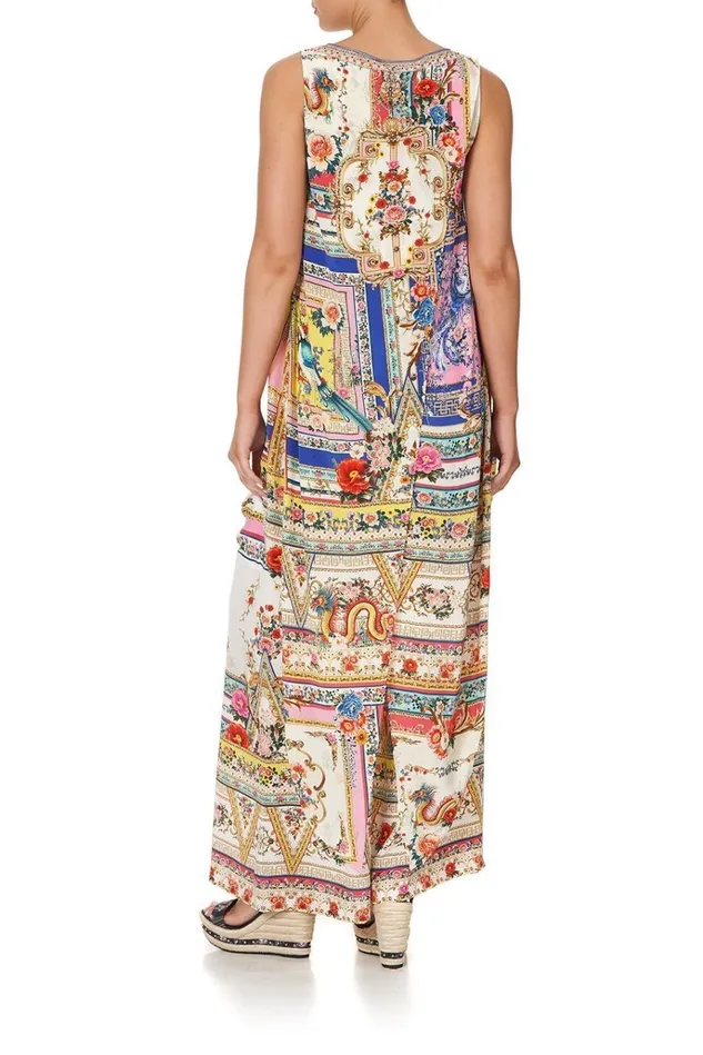 Camilla Tops Women High Low Cross Overlay Top Party In The Palace