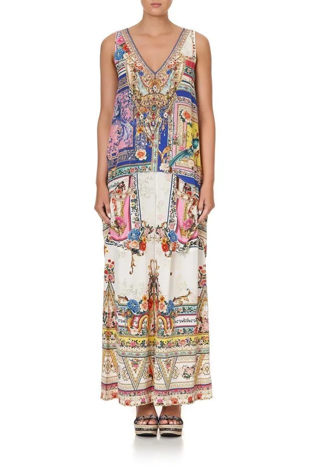 Camilla Tops Women High Low Cross Overlay Top Party In The Palace