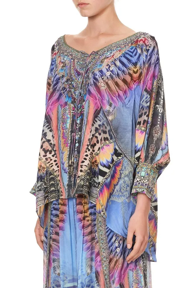 Camilla Tops Women Raglan Sleeve Button Up Top Love On The Wing