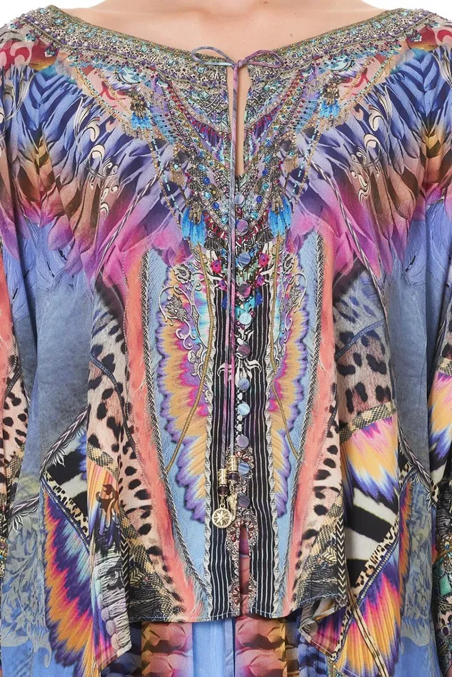 Camilla Tops Women Raglan Sleeve Button Up Top Love On The Wing
