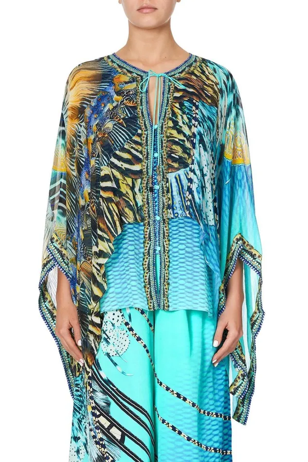 Camilla Tops Women Sheer Layered Top Marine Queen