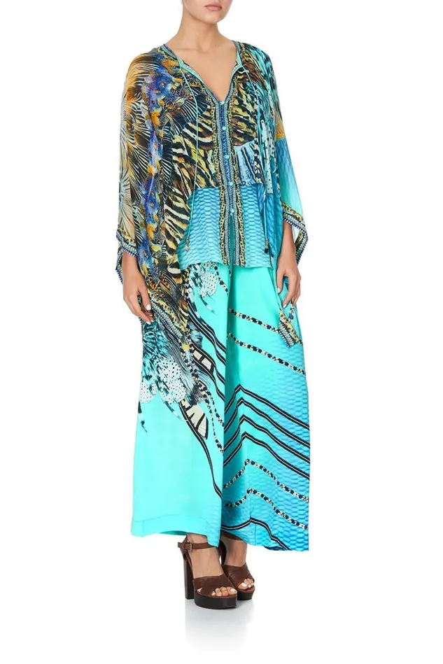 Camilla Tops Women Sheer Layered Top Marine Queen