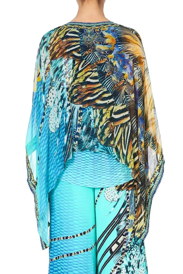 Camilla Tops Women Sheer Layered Top Marine Queen
