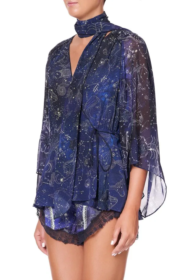 Camilla Tops Women Wrap Top With Neck Tie Its A Sign