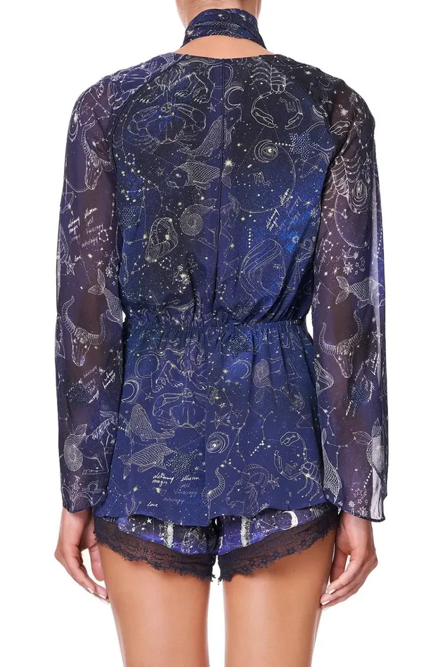 Camilla Tops Women Wrap Top With Neck Tie Its A Sign