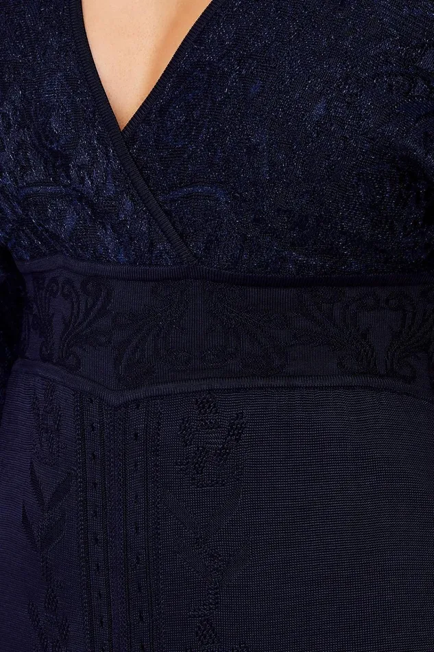 Camilla Wedding Guest Dresses Women Pointelle Knit Dress Midnight Meeting