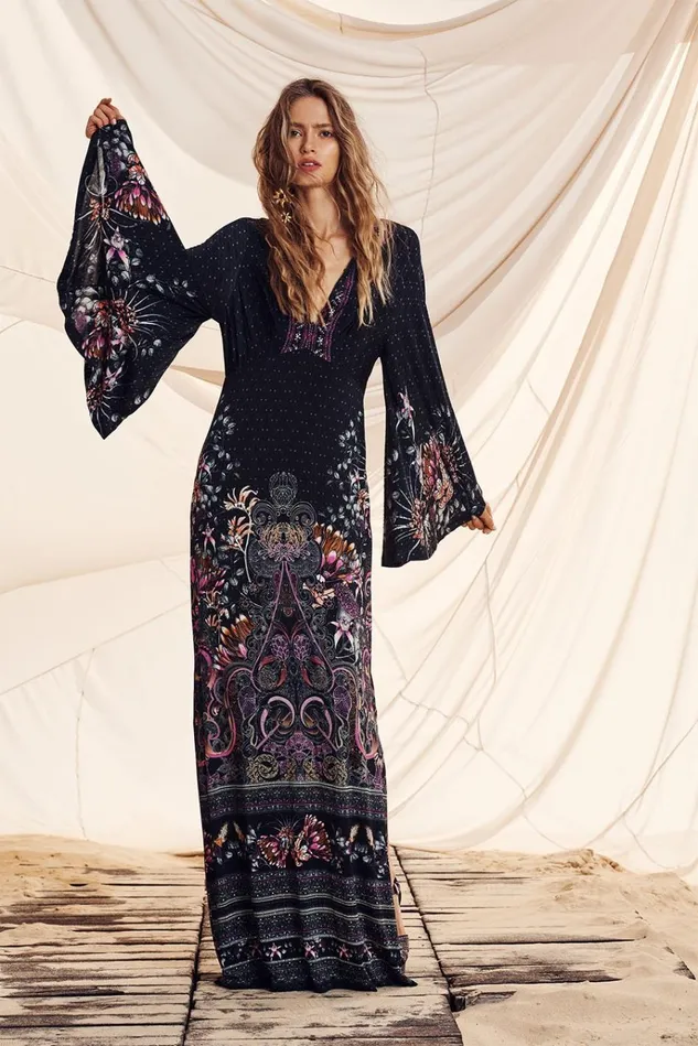 Camilla Wedding Guest Dresses Women Wide Sleeve Jersey Dress Restless Nights