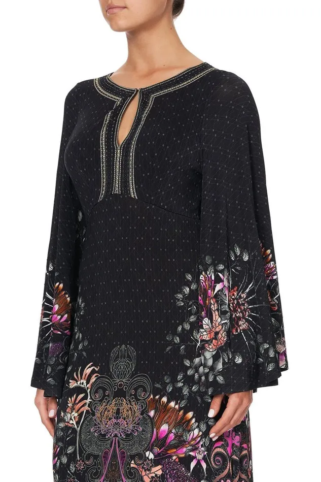 Camilla Wedding Guest Dresses Women Wide Sleeve Jersey Dress Restless Nights