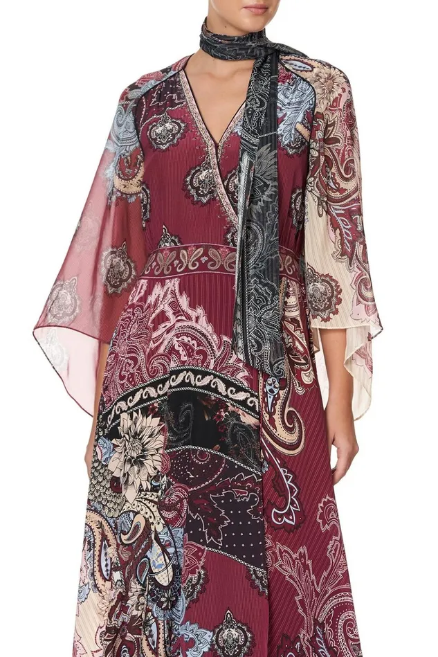 Camilla Wedding Guest Dresses Women Wrap Dress With Neck Tie Tale Of The Fire Bird