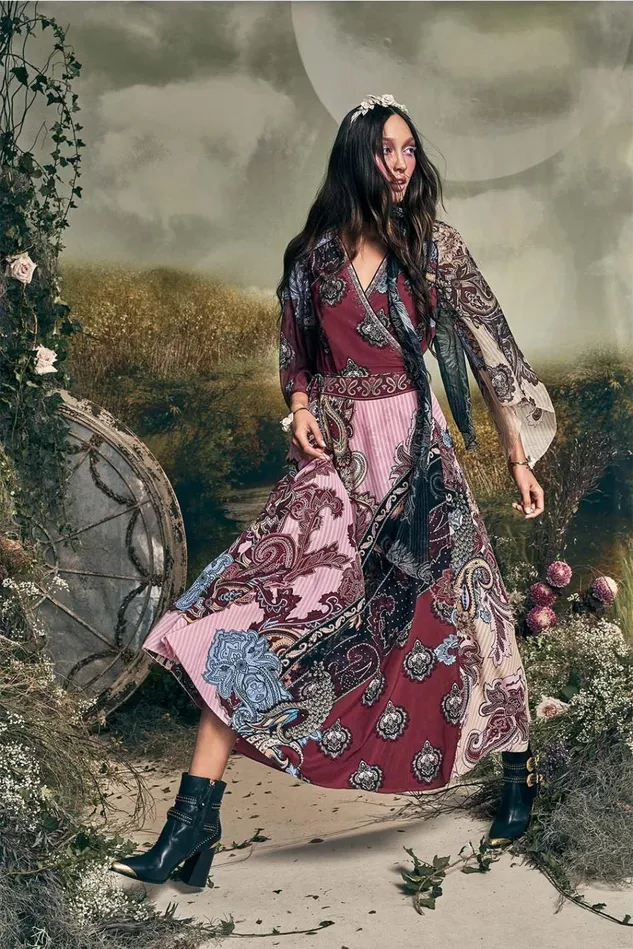 Camilla Wedding Guest Dresses Women Wrap Dress With Neck Tie Tale Of The Fire Bird