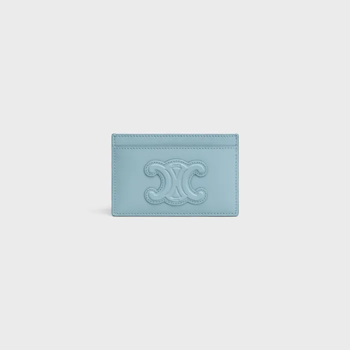 Card Holder Cuir Triomphe In Shiny Calfskin California Blue Women CELINE CARD HOLDERS Card Holder Cuir Triomphe In Shiny Calfskin California Blue Women CELINE CARD HOLDERS