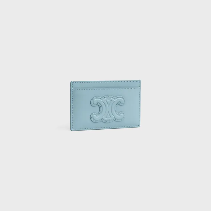 Card Holder Cuir Triomphe In Shiny Calfskin California Blue Women CELINE CARD HOLDERS Card Holder Cuir Triomphe In Shiny Calfskin California Blue Women CELINE CARD HOLDERS