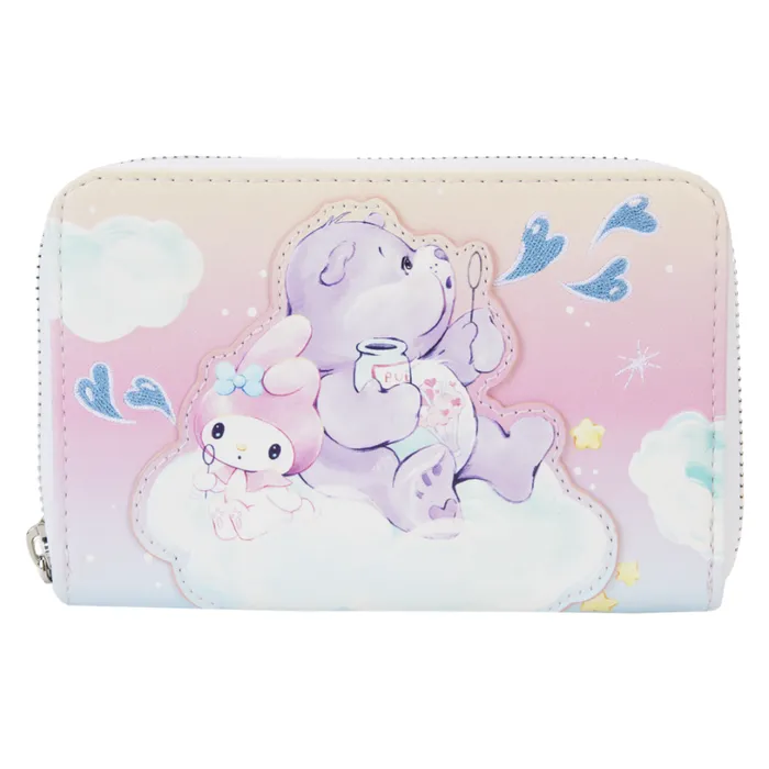 Care Bears X Sanrio Exclusive Hello Kitty and Friends CareALot Zip Around Wallet Unisex Loungefly Bags and Wallets Care Bears X Sanrio Exclusive Hello Kitty and Friends CareALot Zip Around Wallet Unisex Loungefly Bags and Wallets