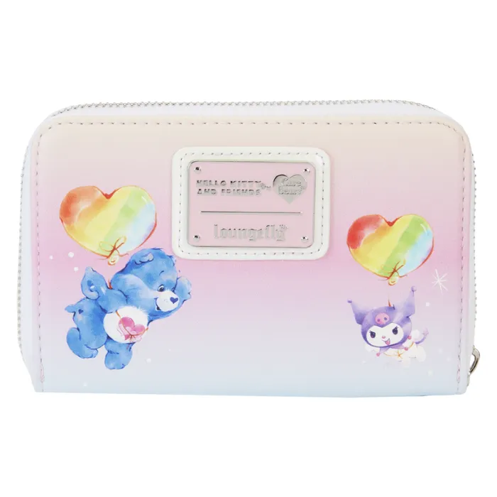 Care Bears X Sanrio Exclusive Hello Kitty and Friends CareALot Zip Around Wallet Unisex Loungefly Bags and Wallets Care Bears X Sanrio Exclusive Hello Kitty and Friends CareALot Zip Around Wallet Unisex Loungefly Bags and Wallets