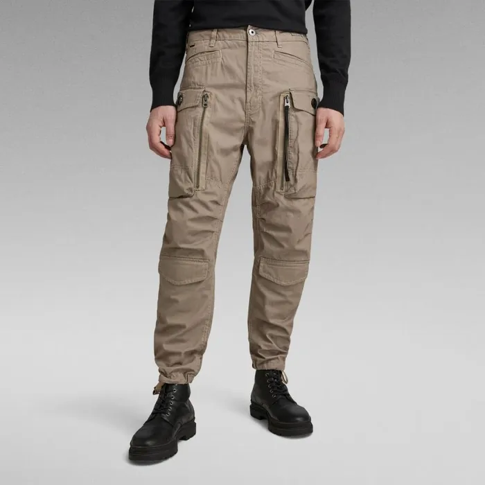 Cargos and Chinos Men GStar RAW Long Pocket Zip Relaxed Tapered Cargo Pants Turf