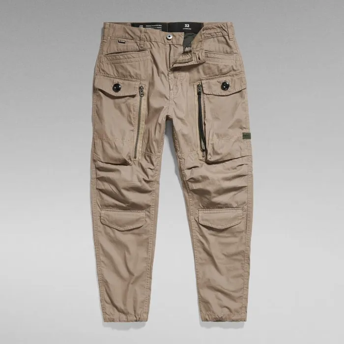 Cargos and Chinos Men GStar RAW Long Pocket Zip Relaxed Tapered Cargo Pants Turf