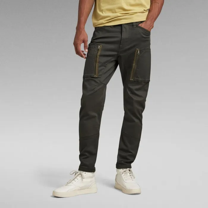Cargos and Chinos Men GStar RAW Zip Pocket 3D Skinny Cargo Pants Asfalt