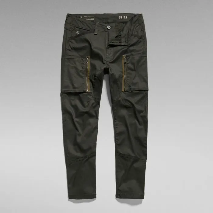 Cargos and Chinos Men GStar RAW Zip Pocket 3D Skinny Cargo Pants Asfalt