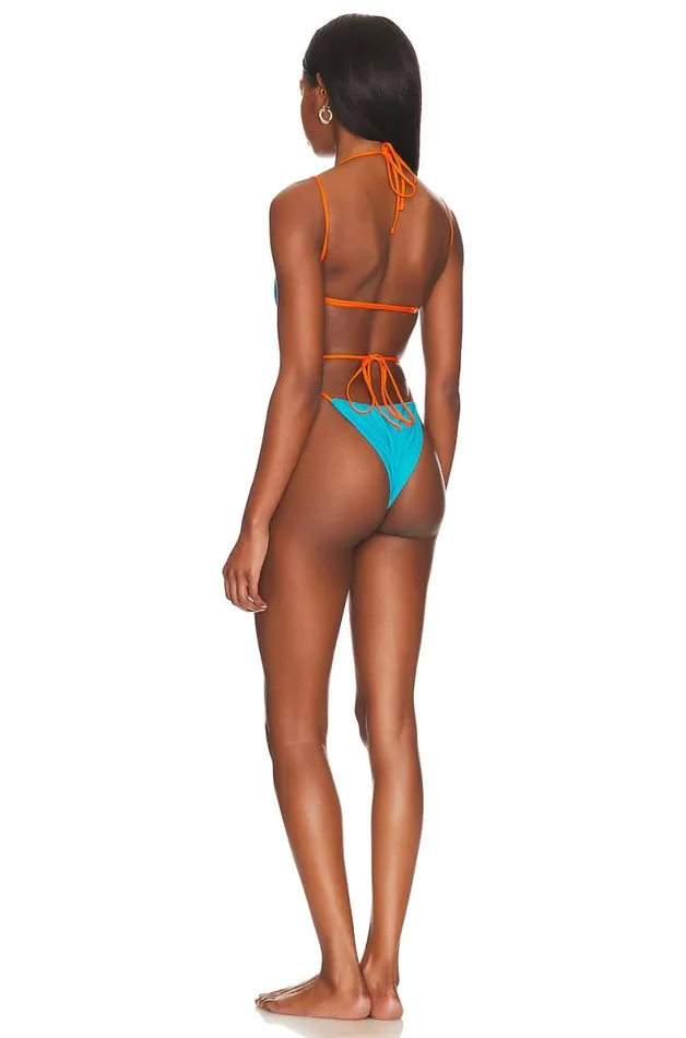 Caribbean Vibes One Piece Blue and Orange Women Lovers and Friends Swimsuits and CoverUps