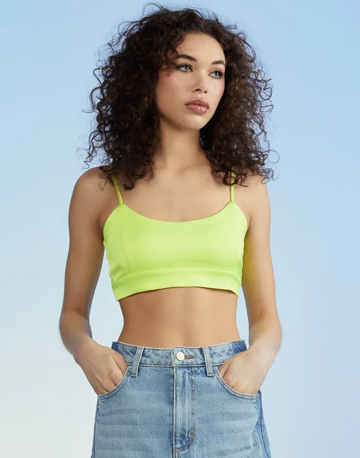 Casey Satin Bralette 8211 Neylw Women Cynthia Rowley Tops