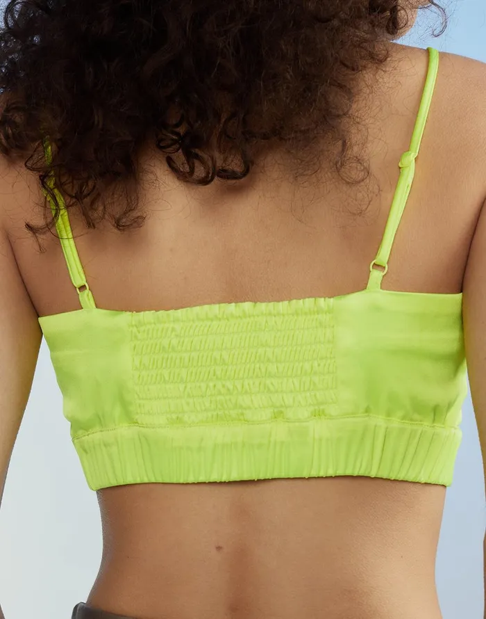 Casey Satin Bralette 8211 Neylw Women Cynthia Rowley Tops