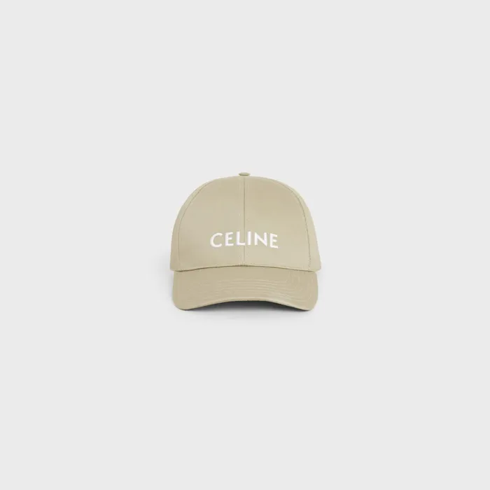Celine Baseball Cap In Cotton Beige Men CELINE HATS AND SOFT ACCESSORIES