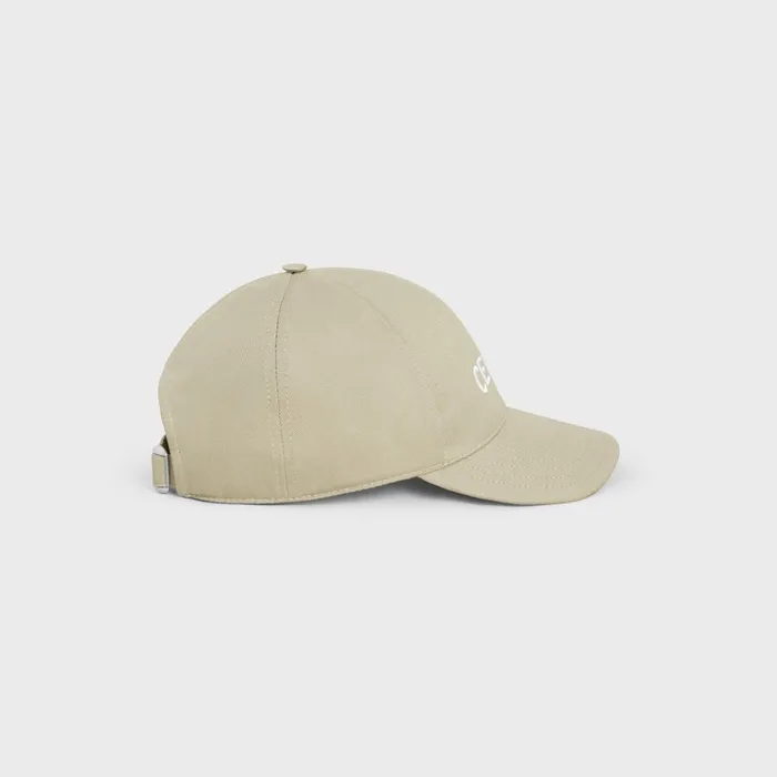 Celine Baseball Cap In Cotton Beige Men CELINE HATS AND SOFT ACCESSORIES