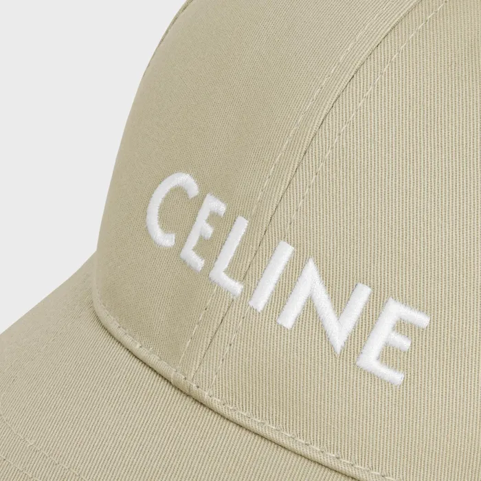 Celine Baseball Cap In Cotton Beige Men CELINE HATS AND SOFT ACCESSORIES