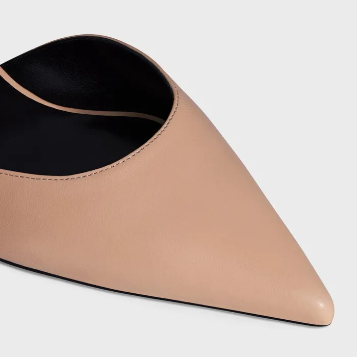 Celine Kitten With Strap Triomphe In Lambskin Beige Rose Women CELINE PUMPS