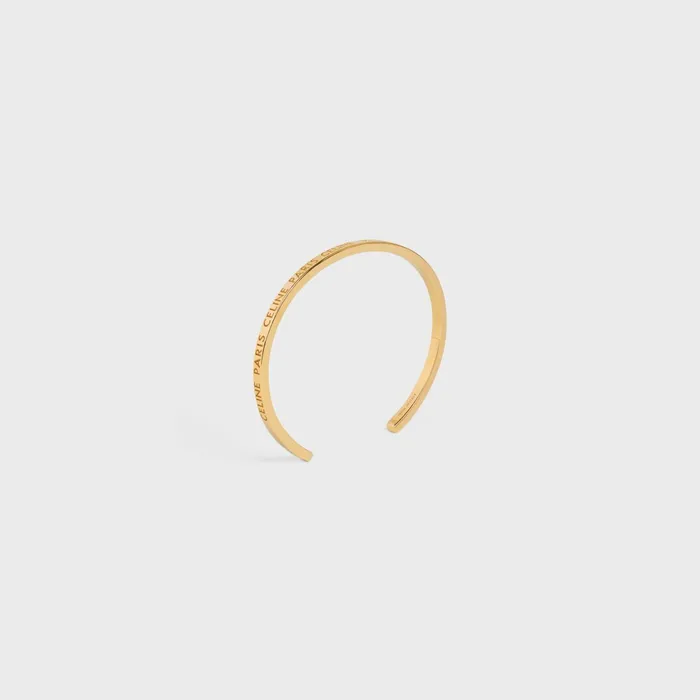 Celine Paris Thin Cuff In Brass With Gold Finish Gold Women CELINE BRACELETS Celine Paris Thin Cuff In Brass With Gold Finish Gold Women CELINE BRACELETS
