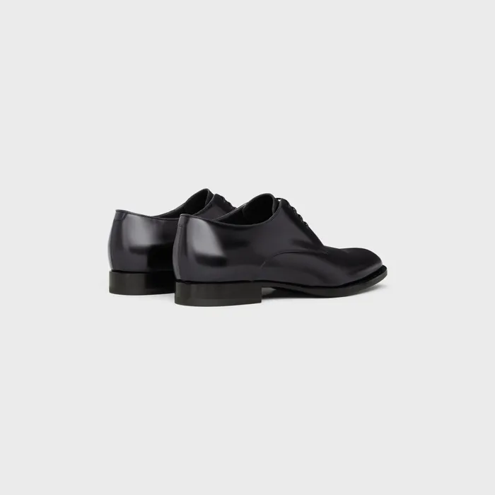 Celine Tuxedo Derby In Polished Bullskin Black Men CELINE LOAFERS AND MOCASSINS