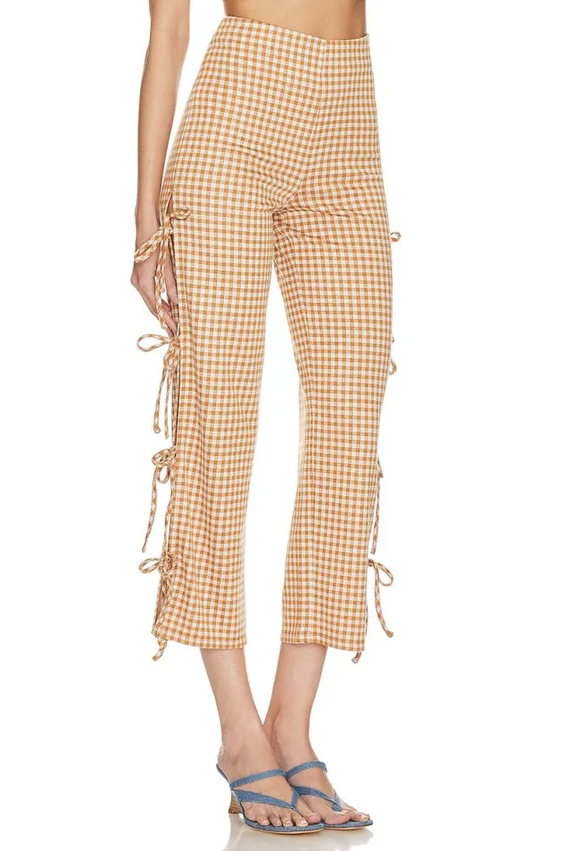 Chelsea Pant Brown and White Women Lovers and Friends Pants