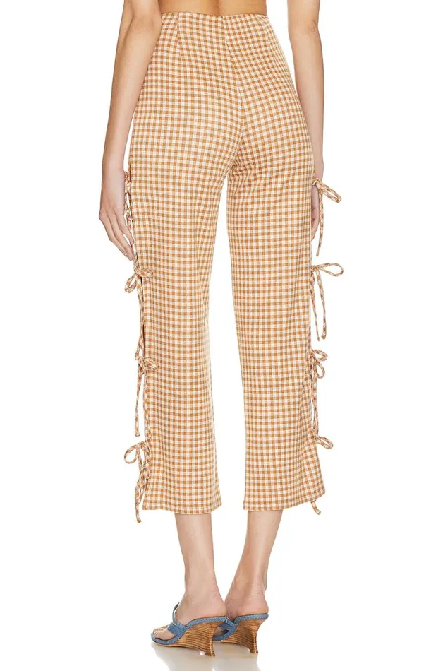 Chelsea Pant Brown and White Women Lovers and Friends Pants