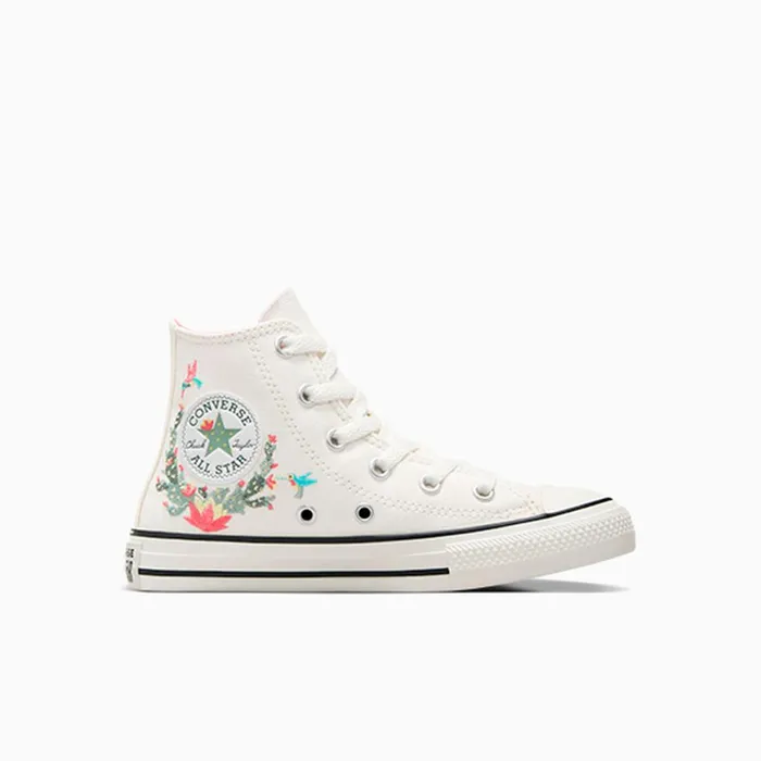 Converse High Top Chuck Taylor All Star Embroidered Cacti Vintage Whitewhite 8211 Kids Converse High Top Chuck Taylor All Star Embroidered Cacti Vintage Whitewhite 8211 Kids